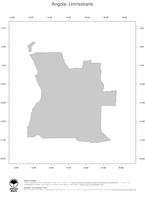 #1 Landkarte Angola: Politische Staatsgrenzen (Umrisskarte)