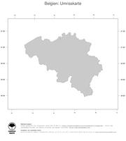 #1 Landkarte Belgien: Politische Staatsgrenzen (Umrisskarte)