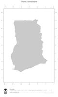 #1 Landkarte Ghana: Politische Staatsgrenzen (Umrisskarte)