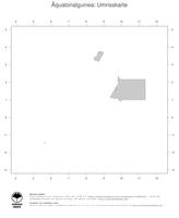 #1 Landkarte Aequatorialguinea: Politische Staatsgrenzen (Umrisskarte)