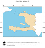#2 Landkarte Haiti: Politische Staatsgrenzen und Hauptstadt (Umrisskarte)