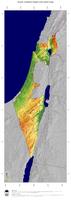 #5 Map Israel: color-coded topography, shaded relief, country borders and capital