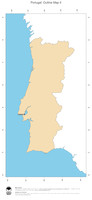 #2 Map Portugal: political country borders and capital (outline map)