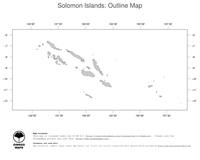 #1 Map Solomon Islands: political country borders (outline map)