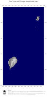 #4 Map Sao Tome and Principe: shaded relief, country borders and capital