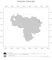 #1 Map Venezuela: political country borders (outline map)