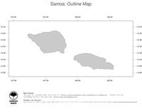 #1 Map Samoa: political country borders (outline map)